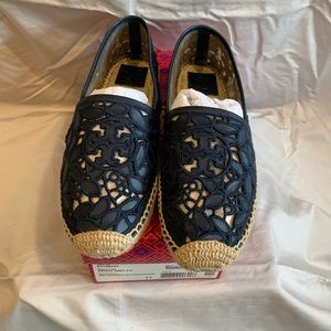 Tory Burch- Rhea Espadrille. Navy Blue